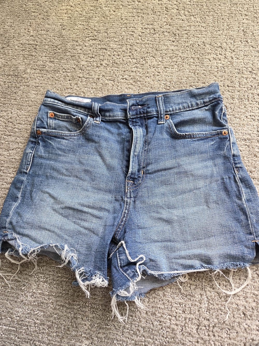 GAP Washed Blue Denim Cutoff Shorts